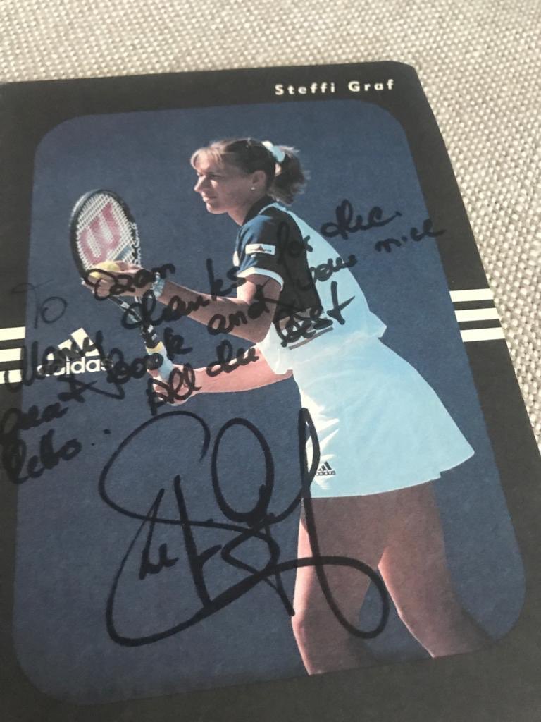 Iyi ki dogdun, sevgili Steffi Graf! Happy birthday. She posted this card to me in the Summer of 1999   