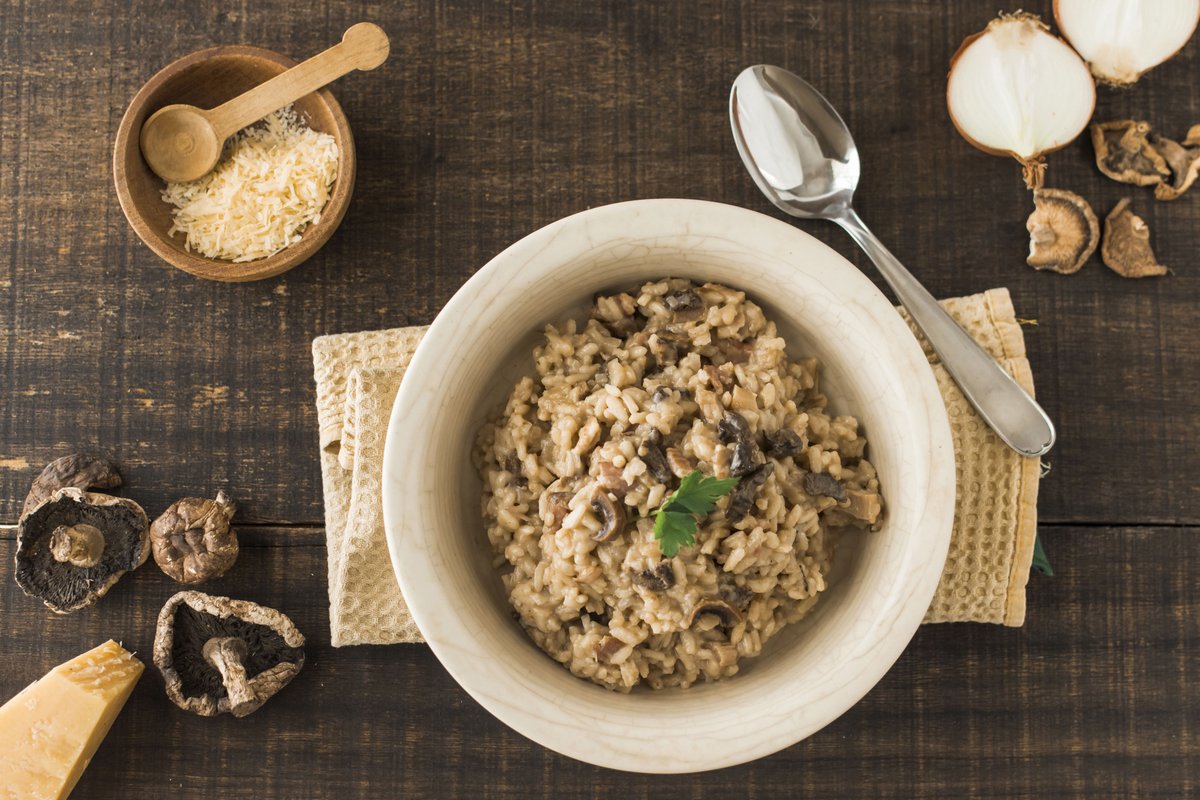 mercontrol's tweet photo. Un risotto con setas low carb y con apenas 9 calorías de arroz... ¡Solo puede ser con Slim Pasta! https://t.co/0Xk5vyCnqf