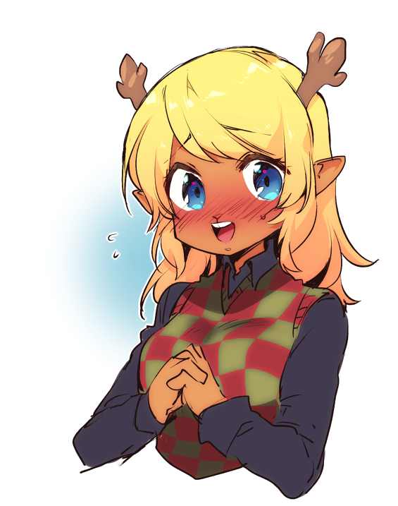 「Really? L-like, really? Honestly? Truly?」|Komu@comm openのイラスト