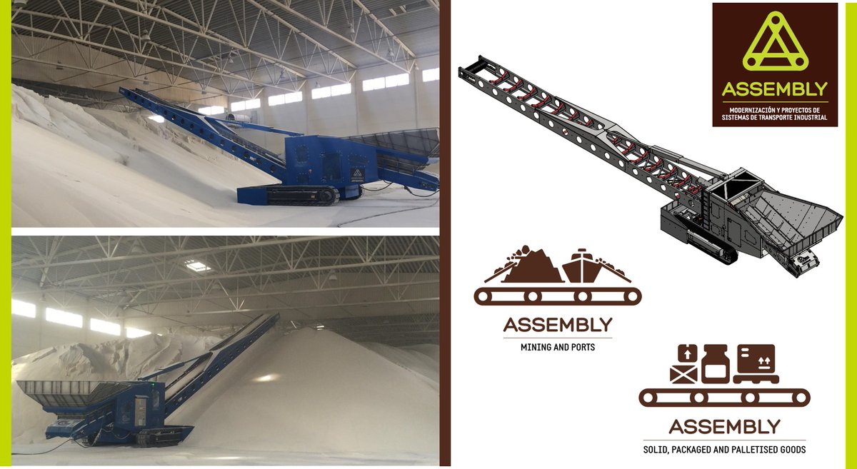 assemblyempresa's tweet photo. ¿Conoces los Transportadores Cargadores de Orugas de #ASSEMBLY?

Están #diseñados y #fabricados para carga con pala y #apilado de todo tipo de #graneles, #abonos, #fertilizantes, #NPK, #cereales, #arroz, …, en el interior de naves y #almacenesagrícolas o en #zonasportuarias https://t.co/wQCFvHJMGl