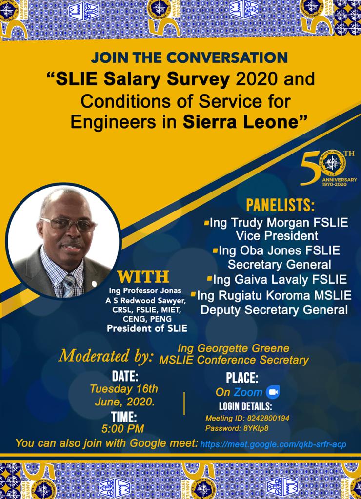 SliePerc's tweet photo. SLIE would be hosting it's first virtual meeting of Engineers. Discussing the results of the Salary Survey which was carried out earlier this year. https://t.co/ojQW55rHTu