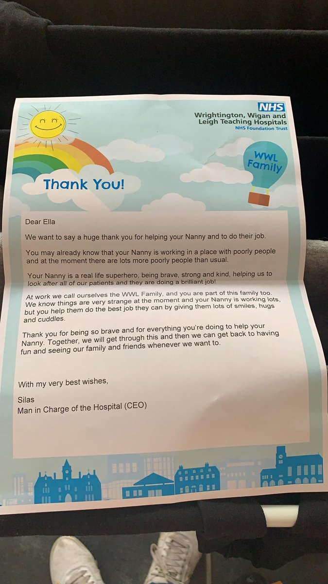 Love these letters , the Grandbabies are made up and Esme says its from the man that is in charge of all the sick people haha x

@wwl_staffeng 
<a href="/WWLNHS/">WWL NHS</a> 
<a href="/NHSMillion/">NHS Million</a>
<a href="/stephlelkins/">Stephanie Elkins</a> 
<a href="/sethelkins/">Seth Elkins</a> 
<a href="/chelseajfx/">Chelsea Fitzgerald</a>