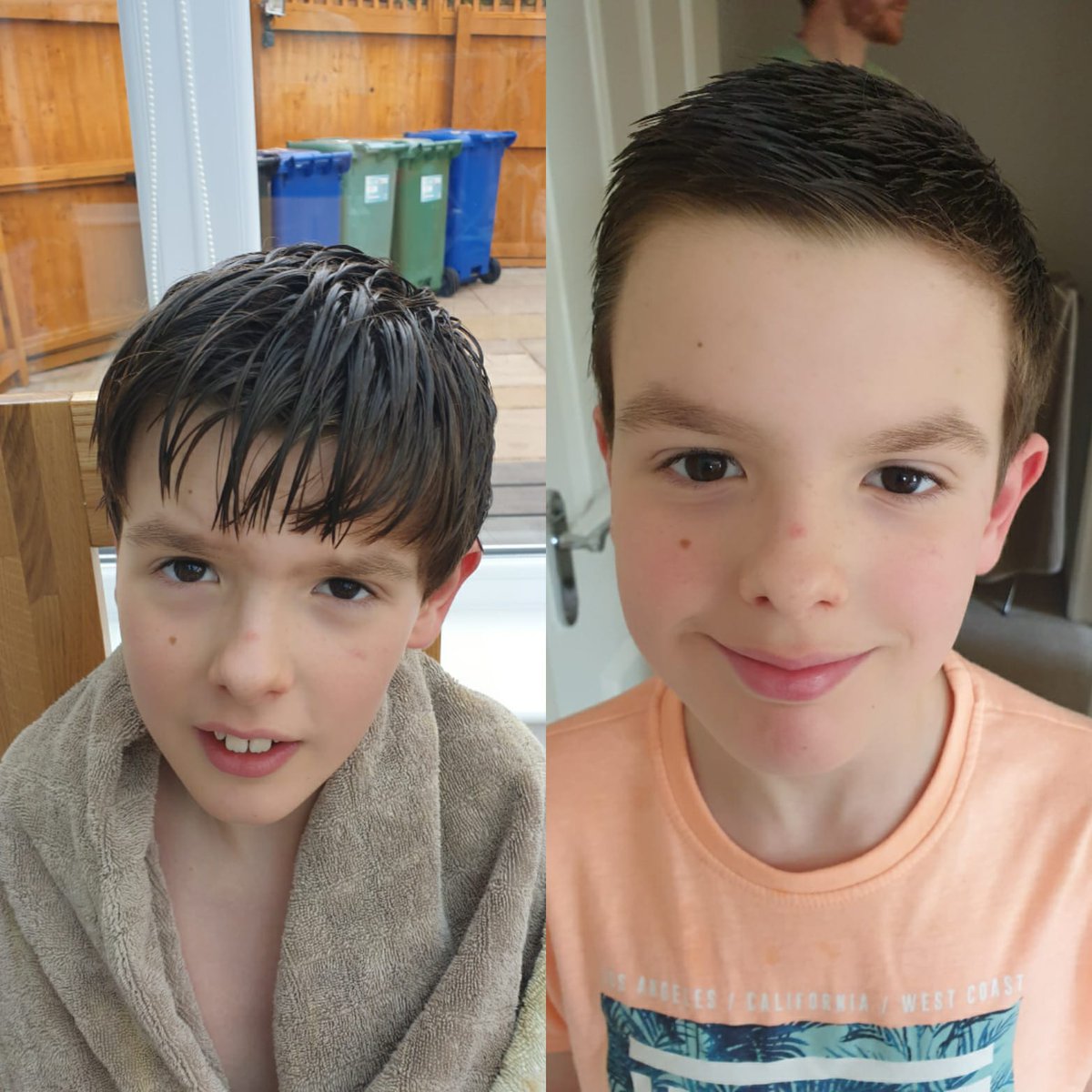 KetogenicF's tweet photo. Been playing #hairdresser today with Oliver and I am pleasantly surprised with the outcome ☺️ 

#coronacut #haircut #coronavirus #newlook #quarantinehair #DIY #success #nofilterneeded #quarantinecut #hairstyle https://t.co/Pn59vcKXjc
