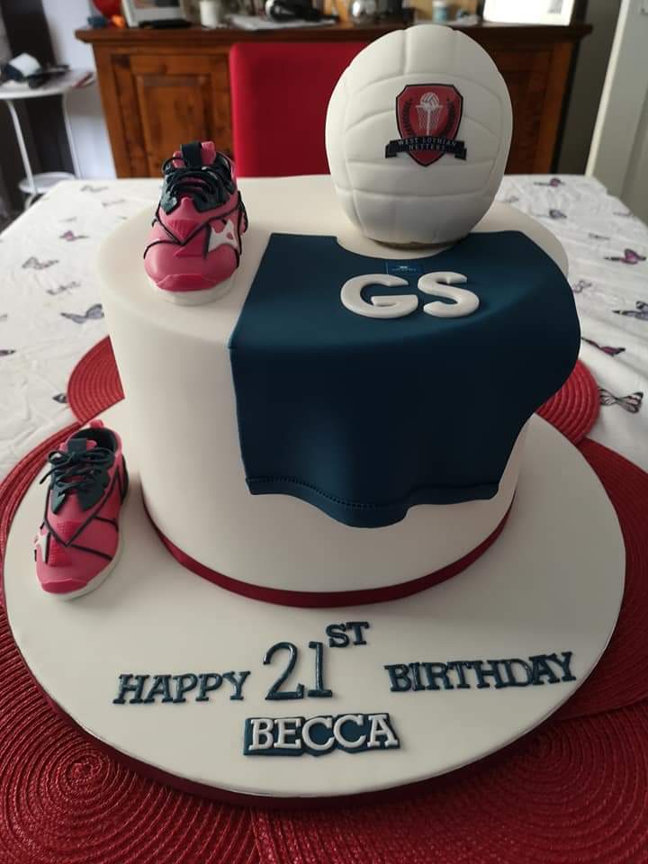 We have a netballer who turns 21 today. An amazing cake maker has made this for her! We love this 💕 And of course, a very happy birthday to Becca 🍾🥂🍾

<a href="/NetballScotland/">Netball Scotland</a> <a href="/BBNBounceBack/">Bounce Back Netball</a>