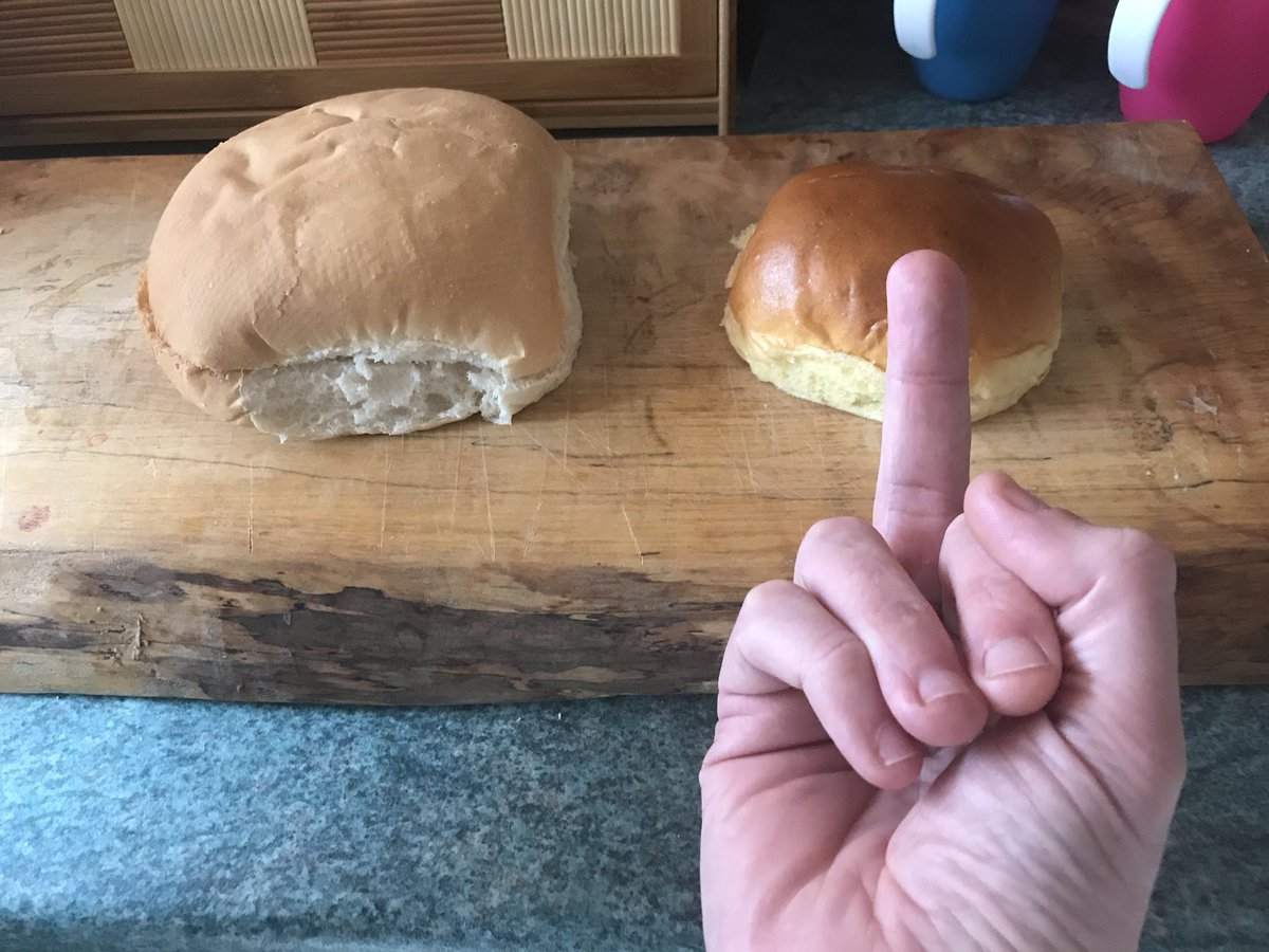 thewhippetbeans's tweet photo. I don’t have a xenophobic bone in my body but if I’m having a burger or a sausage butty, brioch can fuck right off. #breadbun https://t.co/QUCYr6Rzuk