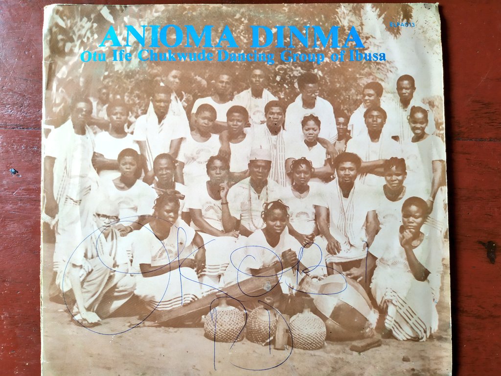 There were also gramophone records of Anioma , Okpanam & Ibusa dancing groups. I wonder where these people are now.