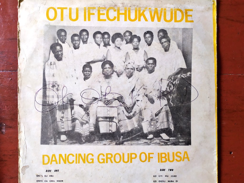 There were also gramophone records of Anioma , Okpanam & Ibusa dancing groups. I wonder where these people are now.
