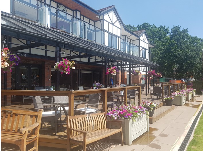 Our lovely deck area will be open early next week for a socially distanced sit-down and <a href="/workerbeeMCR/">Worker Bee Tea & Coffee Manchester</a> coffee with self-service from our coffee machine. Please note that the Clubhouse itself will not open until early July!