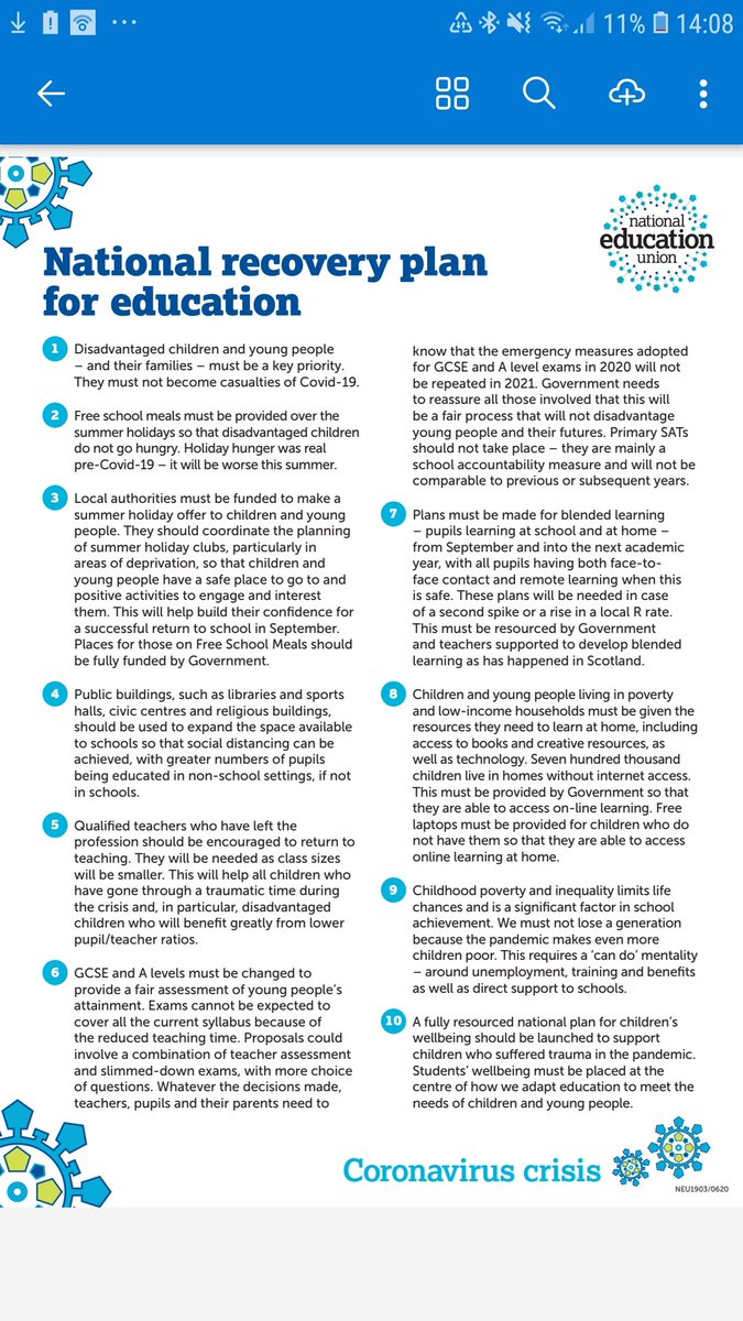 RaeSnape's tweet photo. @MaryBoustedNEU Lots of excellent points here thank you @MaryBoustedNEU
Let's step up & get on!
@educationgovuk @GavinWilliamson @annelongfield Time is ticking!
Cc @ty_goddard #BlendedFutures #EdTechPoverty https://t.co/wu2wyTNZKQ