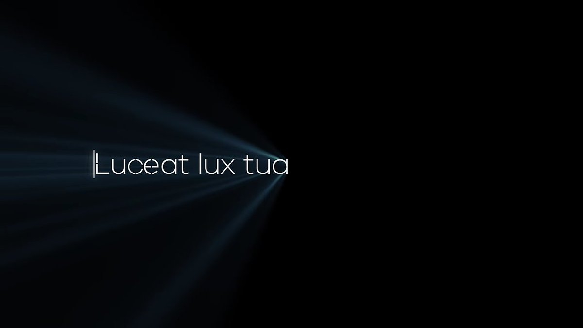 20190520 - the leading cix film was released on this date. basic, i never paid close attention to this one, until today. now it's striking. the phrase: luceat lux tua means "your light will shine."