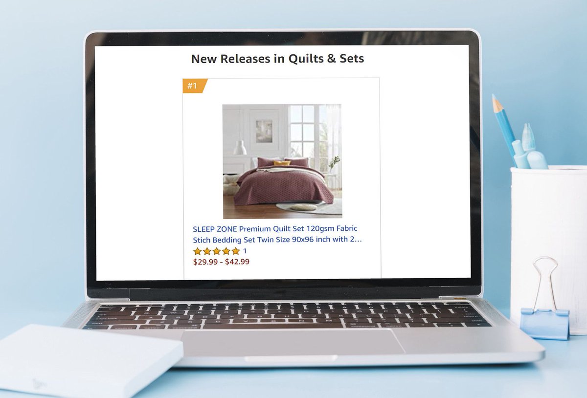 SleepZoneLife's tweet photo. 🥇We're No. 1 of Quilt Sets New Released🥇
We're proud to find that Amazon awards our Quil Set as '#1 New Release' in the 'Quilts Sets' category!
You can get a 20% off with code: DJNLBOM4
Link: https://t.co/29P05iGEHR
#SleepZone #SleepBetter #Bedding #QuiltSet #NewArrival https://t.co/rLZXYNRNc0