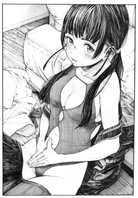 制服の下の水着 