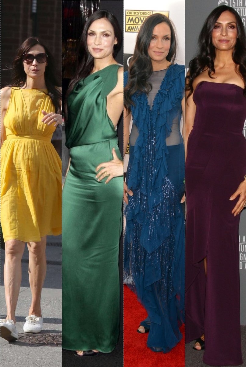 AneelaKinRit's tweet photo. Pride Month but it's only Famke Janssen dressed in the the pride flag colours. https://t.co/wBVPEMBLNp