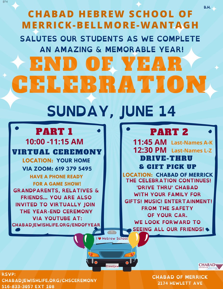 Join us today! Chabadjewishlife.org/endofyear #hebrewschool