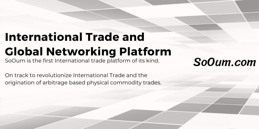 SoOumCorp's tweet photo. Join now membership is FREE!

https://t.co/G7bLHefNvW

Your International trade and global networking platform.
Dedicated to International Trade

Track and share your imports/exports in our global community of Buyers, Suppliers and International traders across the globe. https://t.co/JwHhHPKeQn