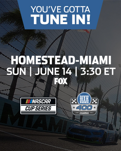 You Gotta Watch! Tune-in to the Dixie Vodka 400 at Homestead-Miami Speedway TODAY at 3:30pm on FOX! Shop Our Newest Collections! nas.cr/3cTmSLP <a href="/NASCAR/">NASCAR</a> <a href="/NASCARONFOX/">FOX: NASCAR</a> <a href="/HomesteadMiami/">Homestead-Miami Speedway</a> #DixieVodka400