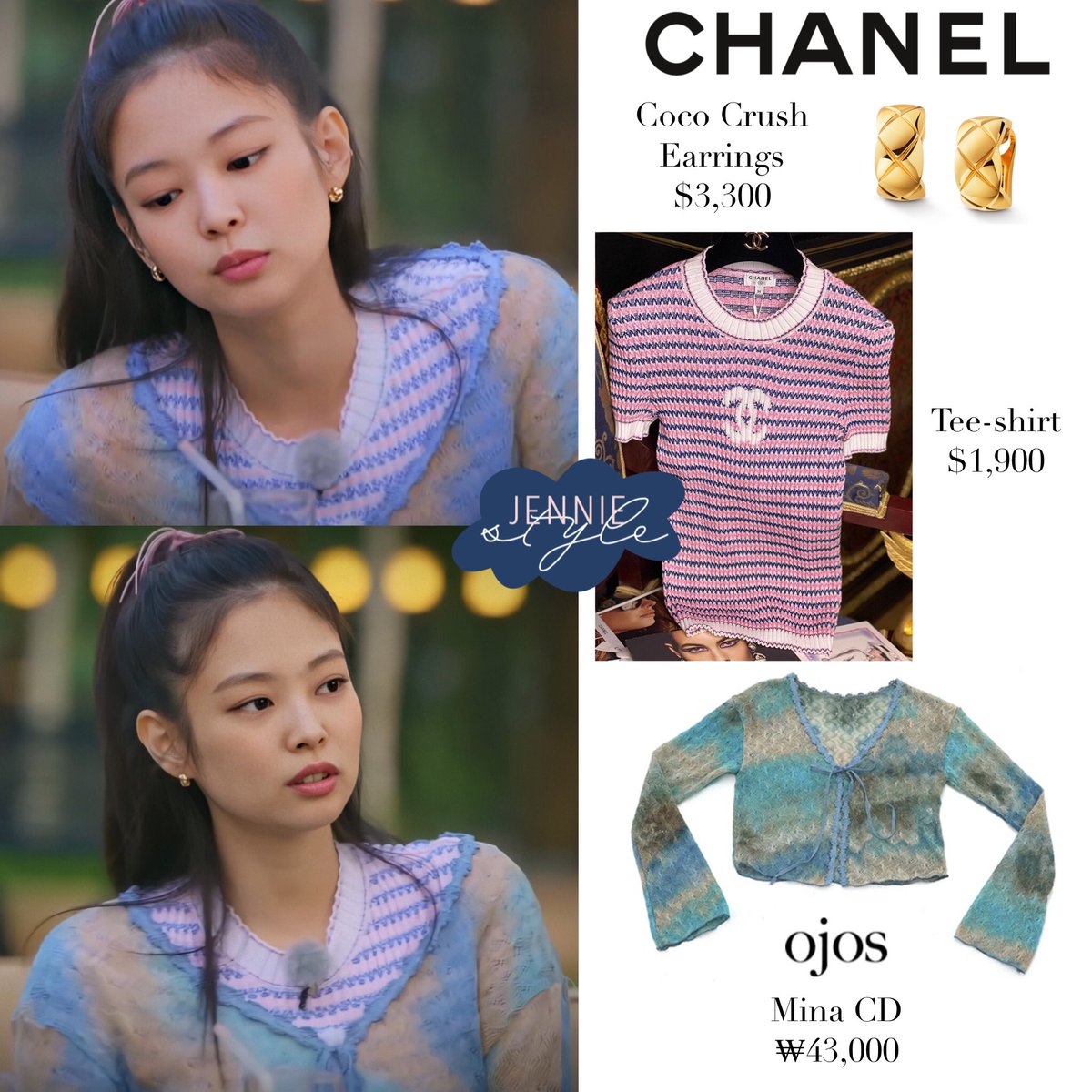 Twitter 上的Jennie StyleBLACKPINK DIARIES ep9 CHANEL Blue amp White T shirt 2015 jennie jenniekim blackpink blackpinkfashion  blackpinkstyle jenniefashion jenniestyle httpstcot4aZfFKuHC   Twitter