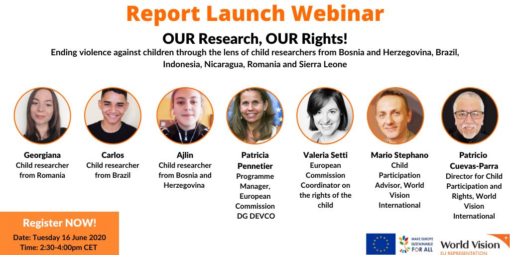 ajlin1101's tweet photo. On Tuesday, June 16th, 2:30pm CET, I will be presenting our child-led research regarding violence against children, together with Carlos, Georgiana and experts from @eu_eeas, @WorldVisionEU,  @WorldVision. Please join our Webinar. Click here to register : https://t.co/3l0tt3lYir https://t.co/SeLmgBlaCo