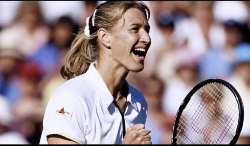 BillieJeanKing's tweet photo. 22 Grand Slam titles, World No. 1 for a record 377 weeks, Olympic gold medalist, and the only tennis player ever to achieve the Golden Slam.

Happy birthday to my friend, the great champion, Stefanie Graf! https://t.co/i8ep9EShiR