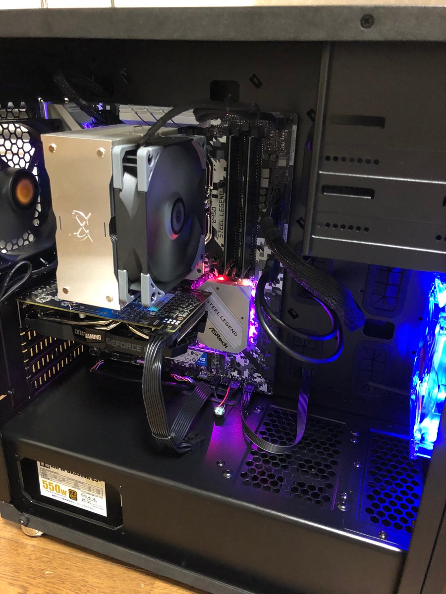 じーの 構成は Cpu Amd Ryzen 5 3600 Gpu Zotac Gaming Geforce Gtx 1660 Super Mb Asrock B450 Steel Legend メモリ 8gb 2 G Skill F4 2666c19d 16gnt Ssd 500gb Wd Wds500g2b0b Ec ケース Thermaltake Versa H26 電源 玄人志向 Krpw Bk550w 85 Cpu