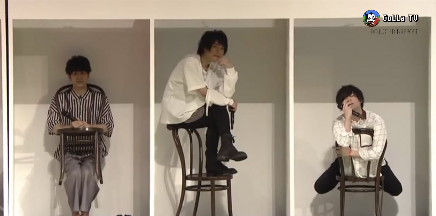あゆぽむ かっこいい椅子の座り方 いや ね かっきー カッコよすぎませんかァァァっ そして たろりは独特で可愛い笑笑 壮馬くんは ちょっとエ いw ノ ﾍﾟﾁ 柿原徹也 西山宏太朗 斉藤壮馬 Etc T Co 4g4lpbgg0a