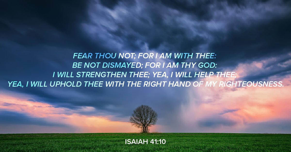 Fear not, for He is with us.