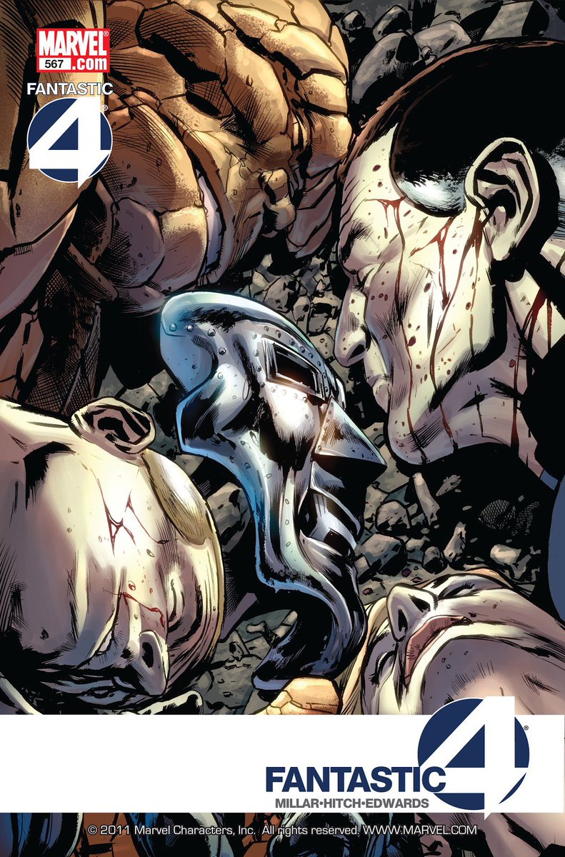 It would be easy to acuse this run of only being able to think in the biggest of terms, so the Christmas/ Scotland arc is a nice diversion. Millar goes back to the well with Masters of Doom though, and two pages into the second issue and ‘we’re going to need a bigger comic’ ...