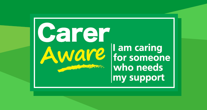 One_Glos's tweet photo. As a #health and #care partnership, we've produced a ‘carer aware’ badge for #carers to wear with pride so people and businesses they come into contact with can see the caring responsibilities they hold and offer support #CarerAwareGlos #MakingCaringVisible #CarersWeek2020 https://t.co/assgzUyTVR