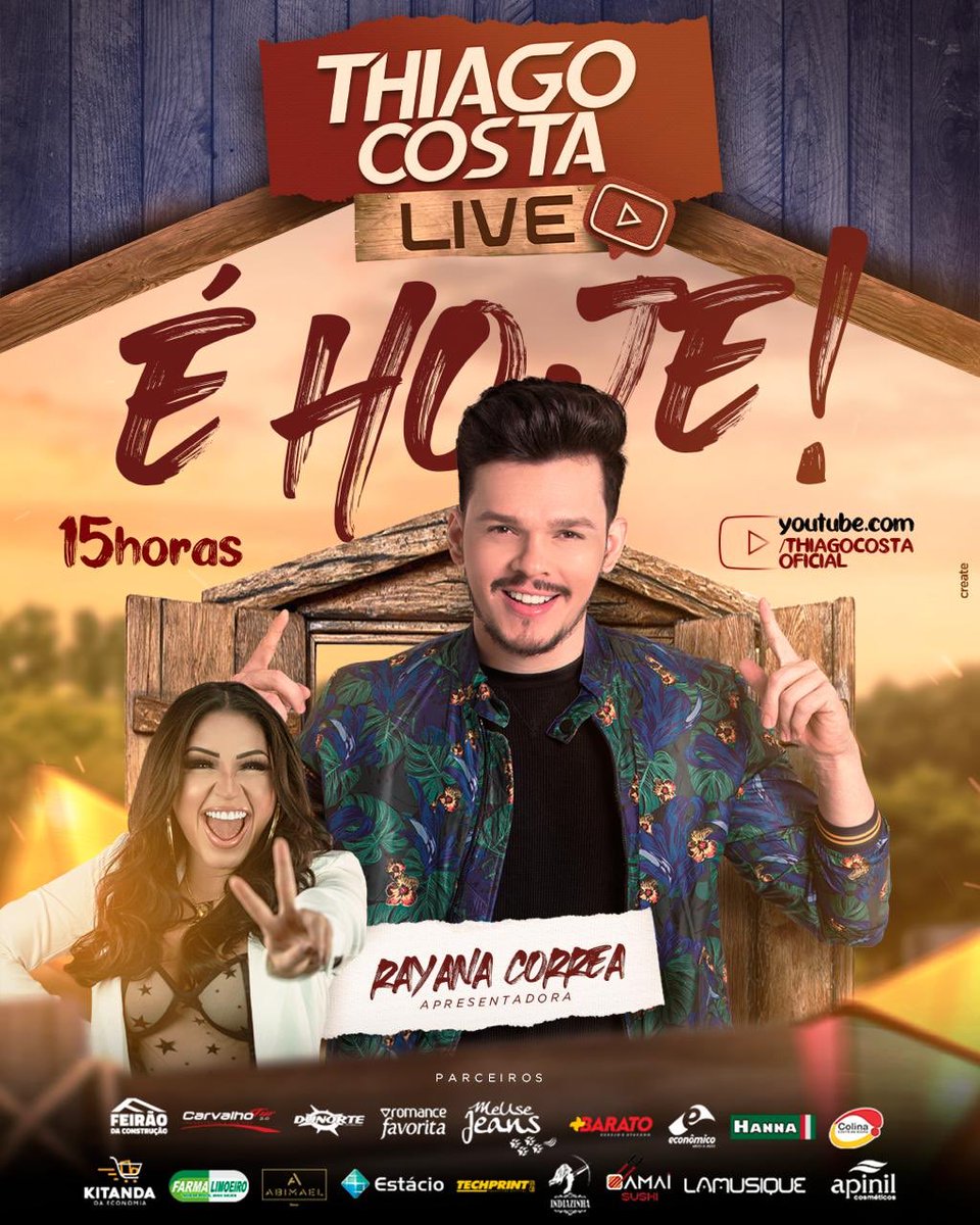 thiagocostapa's tweet photo. Espero vocês daqui a pouco 15hs no meu canal do@YouTube 🙏🏻 ❤️ #Thiagocostalive #Aowpotência https://t.co/PUvjhWFxBa