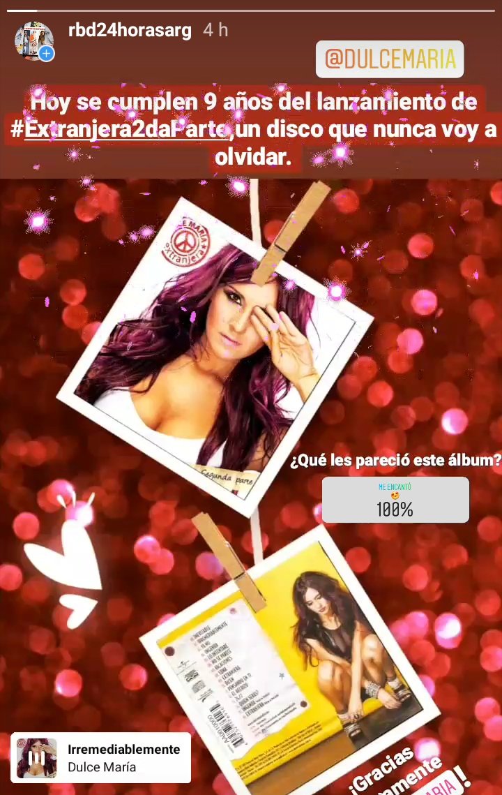 RBD24HorasArg's tweet photo. #Instagram #Encuesta #Extranjera2daParte @DulceMaria ❤ https://t.co/U6zUmMV2eA