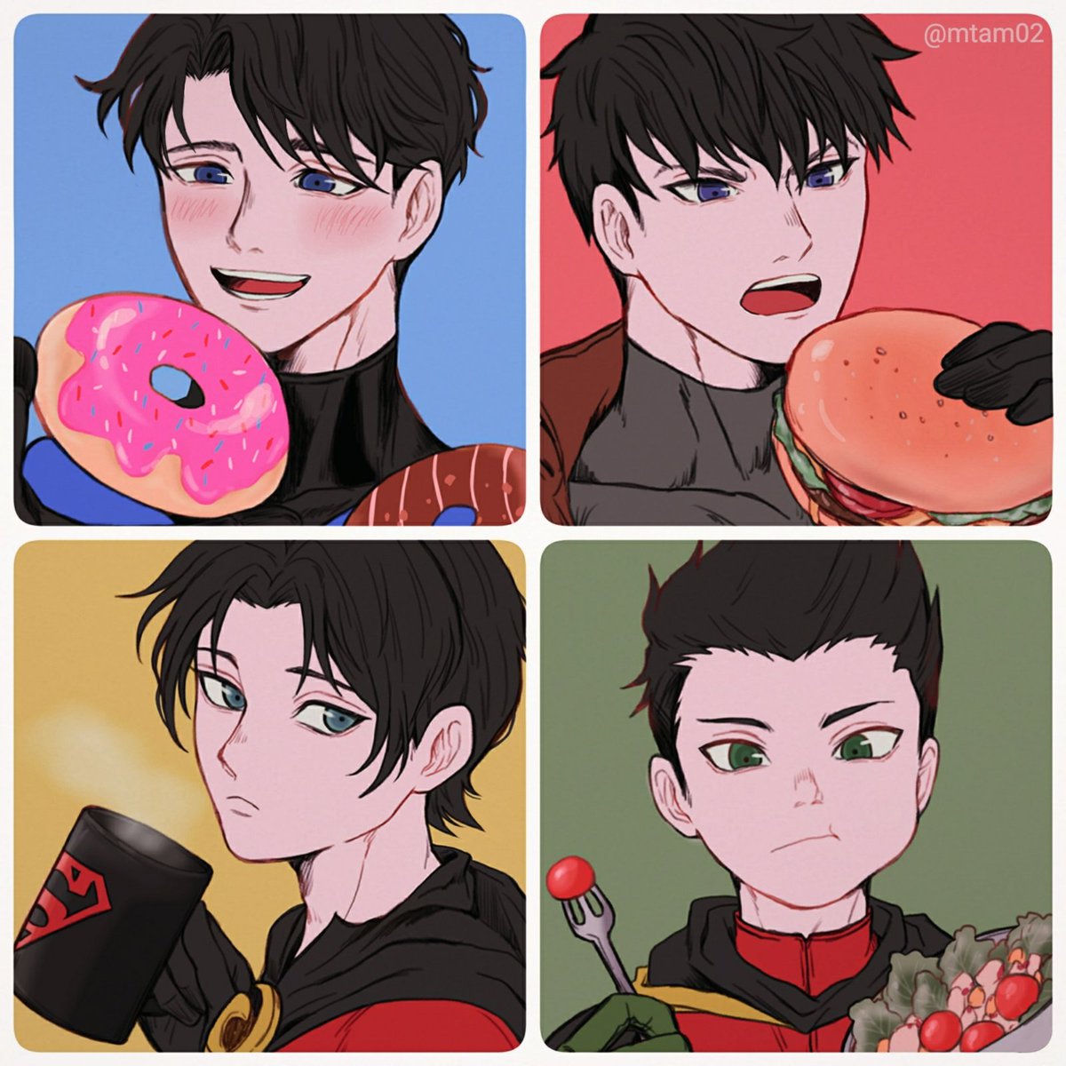 もぐもぐ駒鳥ちゃん! #batfam 