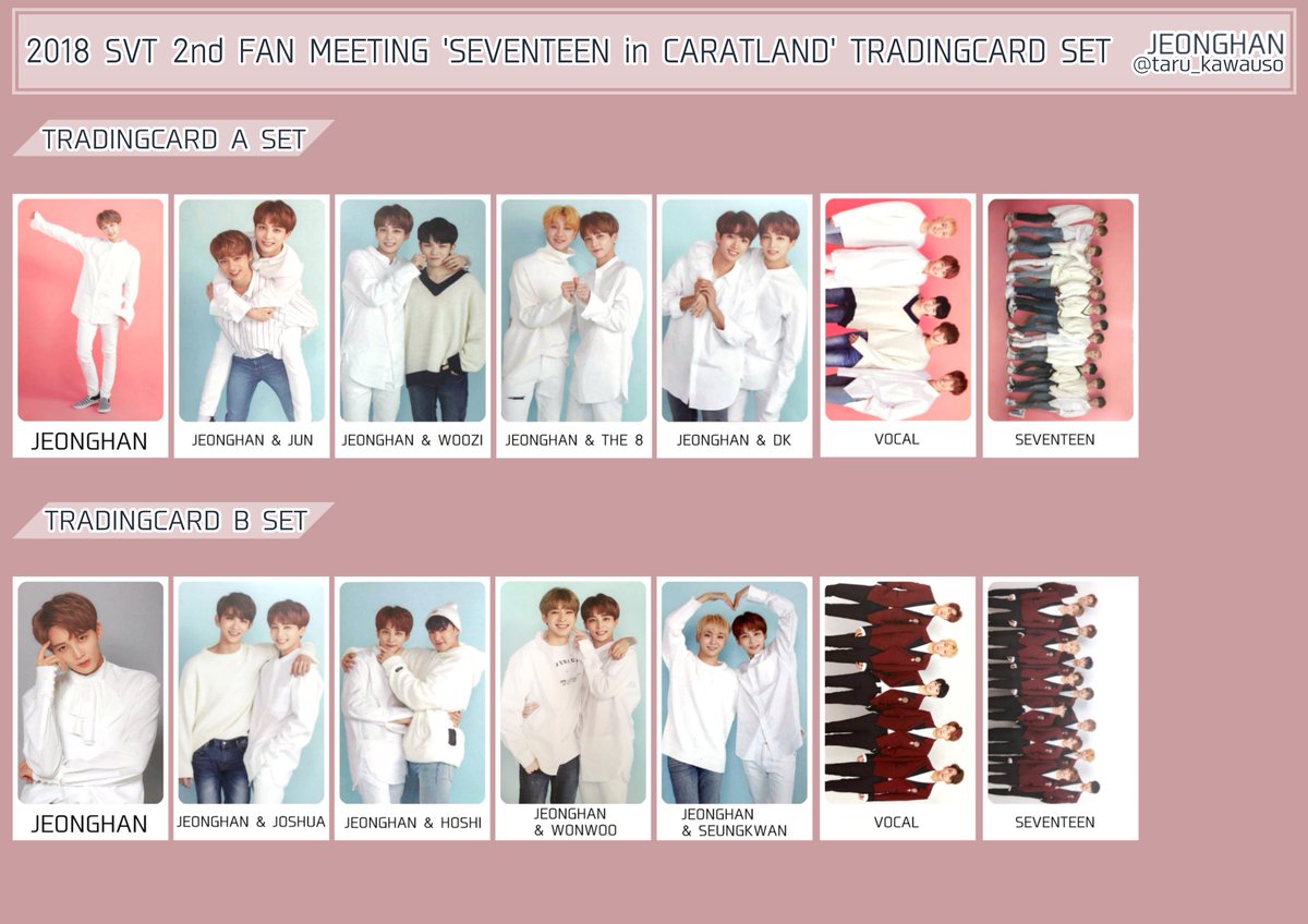 SEVENTEEN セブチ 2nd FAN MEETING CARATLAND 2018 TRADINGCARD トレカ