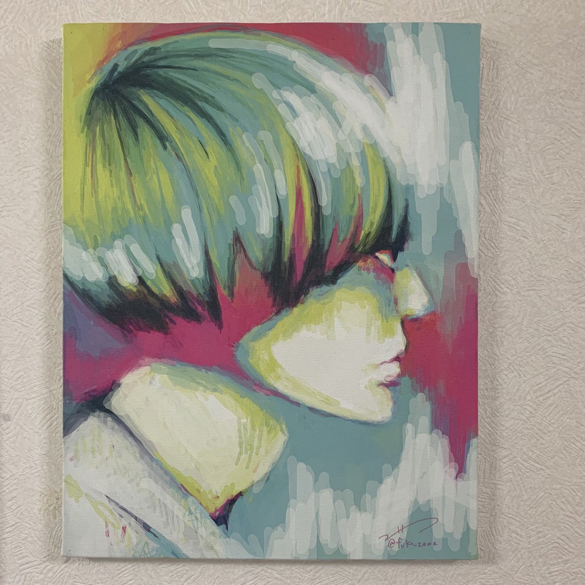 フクザワ サウクル救済オークションにフクザワの絵を出品させてもらいました 目つきの悪い2枚セット レアです 僕もほしいくらいです T Co Pkcttwofkm