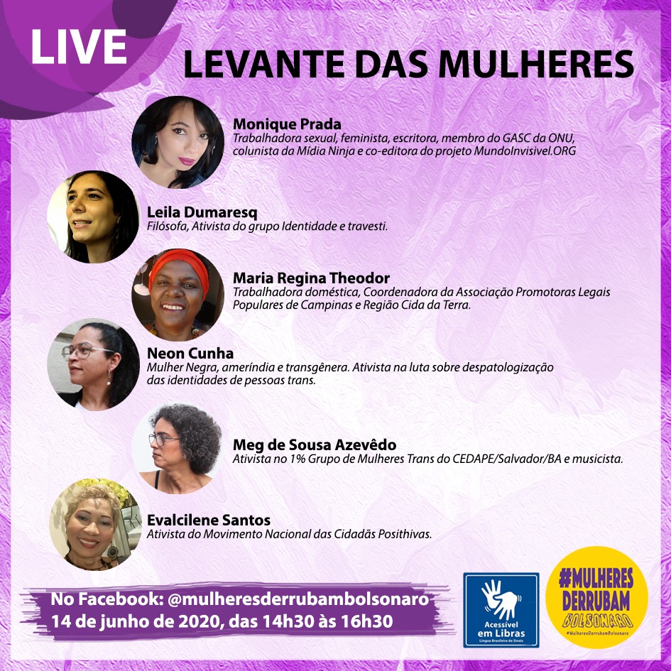 Luciana_jornal's tweet photo. E hoje às 14h tem o lançamento do manifesto do Levante das Mulheres Brasileira, que vão derrubar esse (des)governo. Siga @derrubam e vamos reafirmar #MulheresDerrubamBolsonaro https://t.co/zkLQ5Dx9G9