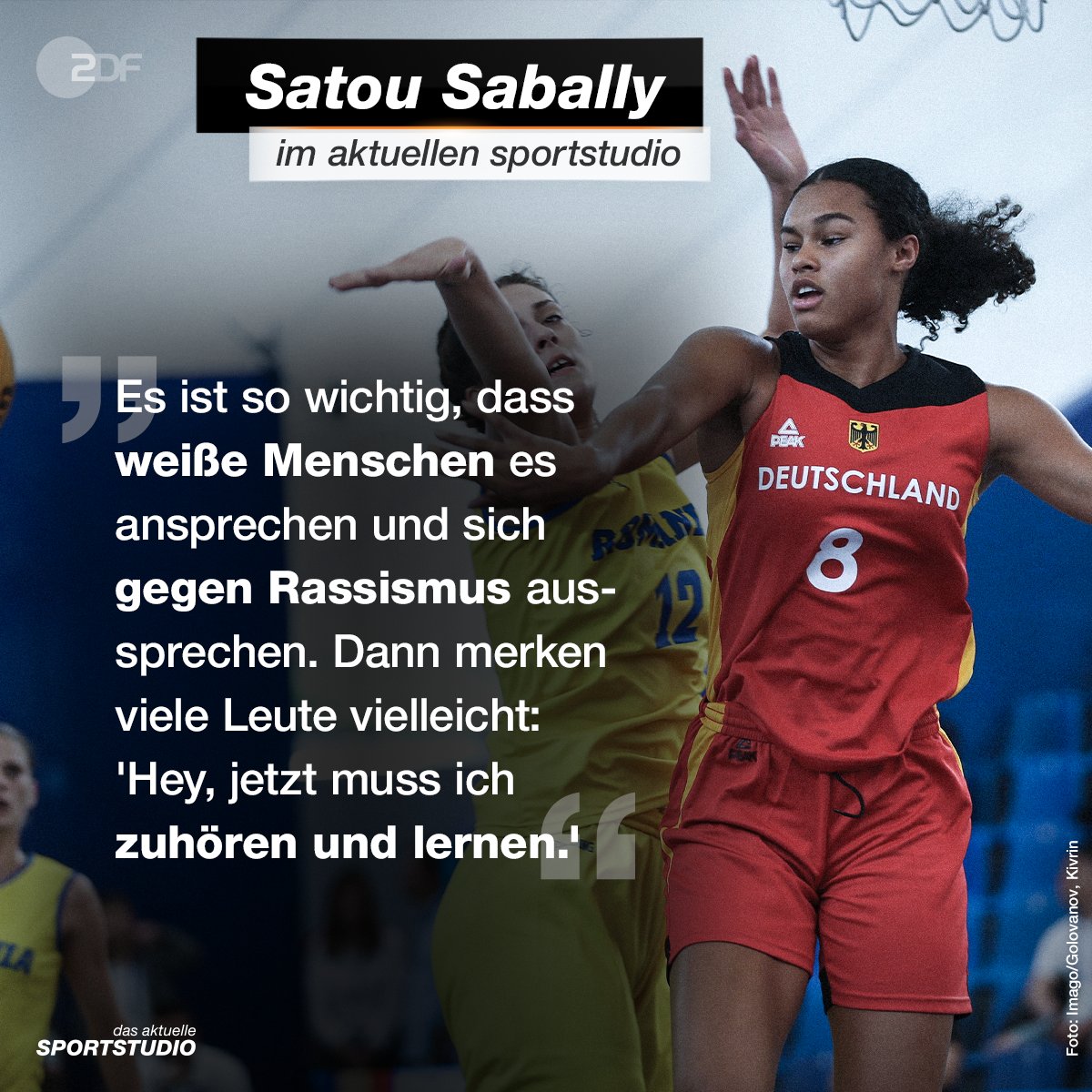 Satou Sabally, 22 Jahre alt, spielt in der WNBA und erhofft sich in der Rassismus-Debatte weitere klare Positionierungen von weißen Menschen. #sportstudio