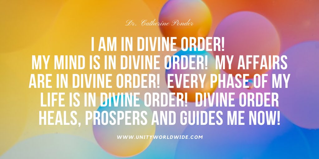 DrPonder's tweet image. I am in Divine order! My mind is in Divine order! My affairs are in Divine order! Every phase of my life is in Divine order! Divine order heals, prospers and guides me now! #divine #prosperity #affirmation