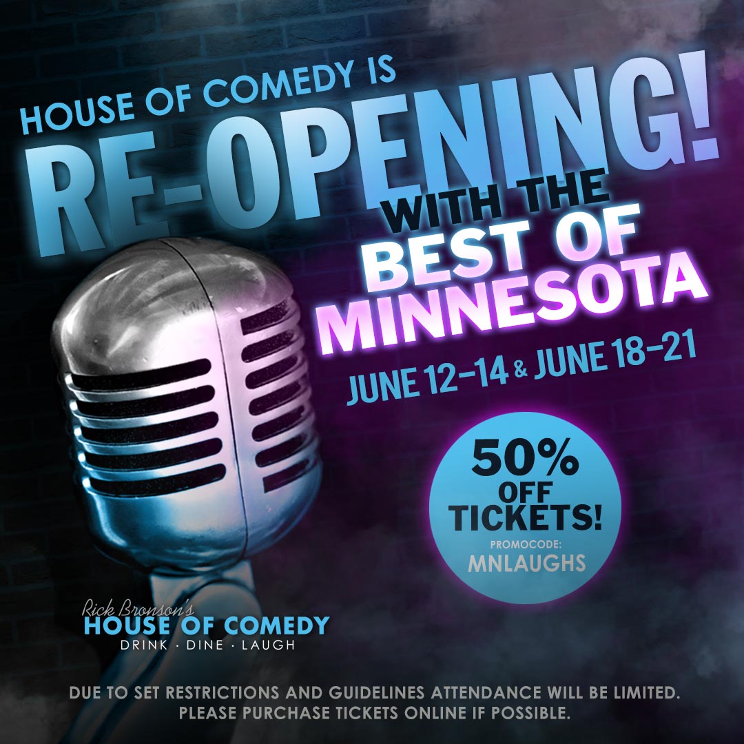 HouseOfComedyMN's tweet photo. 🤣WE'RE BACK! #MSP #Bloomington #MN - The New 🌍of #SocaillySafeComedy is upon us at @HouseOfComedyMN in @mallofamerica - Featuring The Best of Minnesota Comedy with - #AliSultan #WendyMaybury #ashlihenderson #AhmedKhalaf &amp; More! ℹ️&amp; 🎟here: https://t.co/3fgubT2ZRv https://t.co/INszM1r4Jx