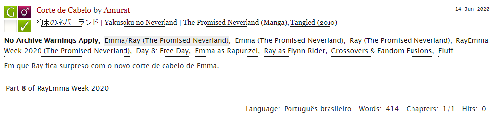 BoloGato's tweet photo. #Rayemma
Infelizmente acabou, mas eu me diverti muito participando da #RayEmmaWeek2020. Agradeço aos organizadores e a quem acompanhou minhas fanfics ao longo da semana.
https://t.co/E5QOImqHXj https://t.co/IiJsOEbEhm