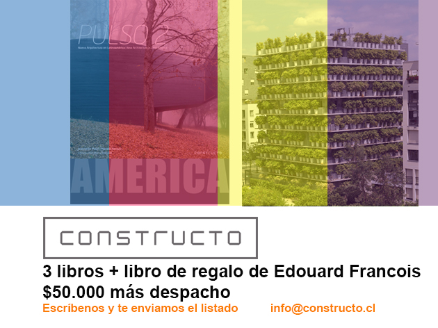 Constructo_cl's tweet photo. Escoge 3 libros de nuestra colección y te regamos un cuarto libro del arquitecto francés Edouard Francois, donde explora desde propuestas arquitectónicas, una relación entre naturaleza y proyecto urbano.  Escríbenos por mas información a;   info@constructo.cl https://t.co/YT7mcxH6Hd