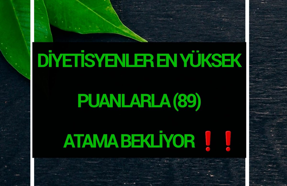 <a href="/eczozgurozel/">Özgür Özel</a> Diyetisyenler 89 puanla atama bekliyor