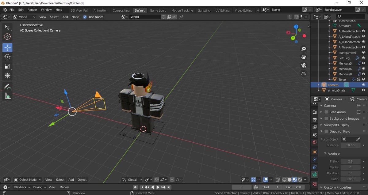 create a high quality roblox gfx using blender