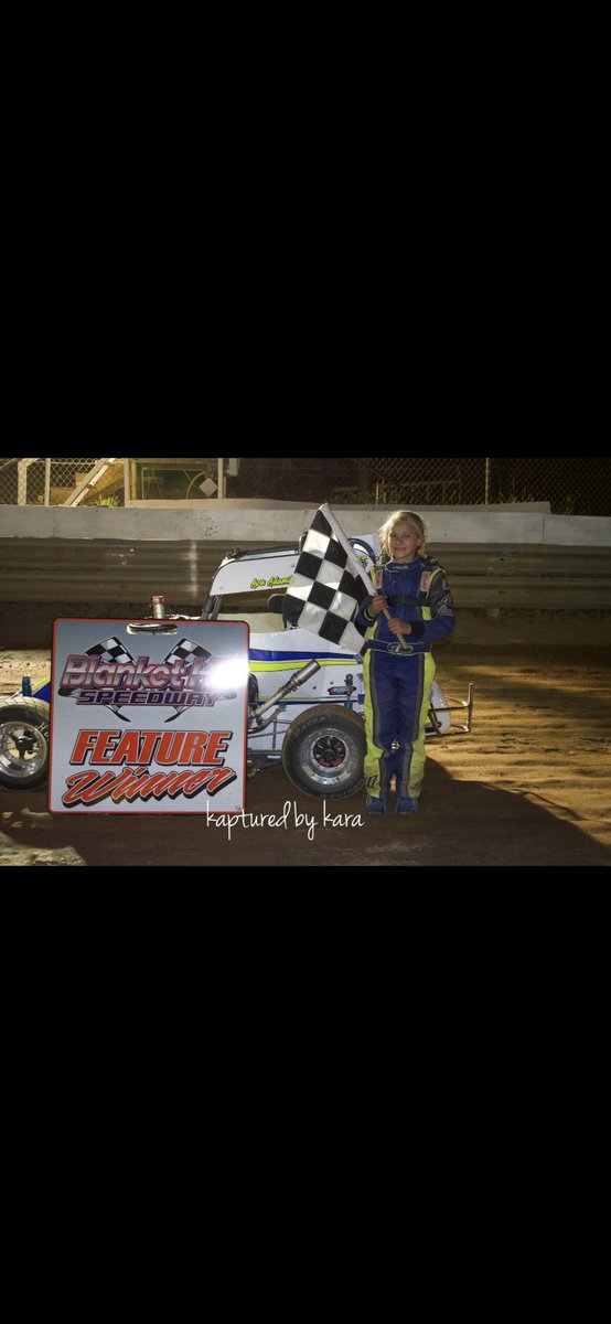 RESULTS from <a href="/HillBlanket/">Blanket Hill Speedway</a> 

Jr Spritns (stock) 🏁

1. 11A Ava Adamik (1st jr sprint feature win)
2. 51L Logan Bigley 
3. 17B Brysen Brannon