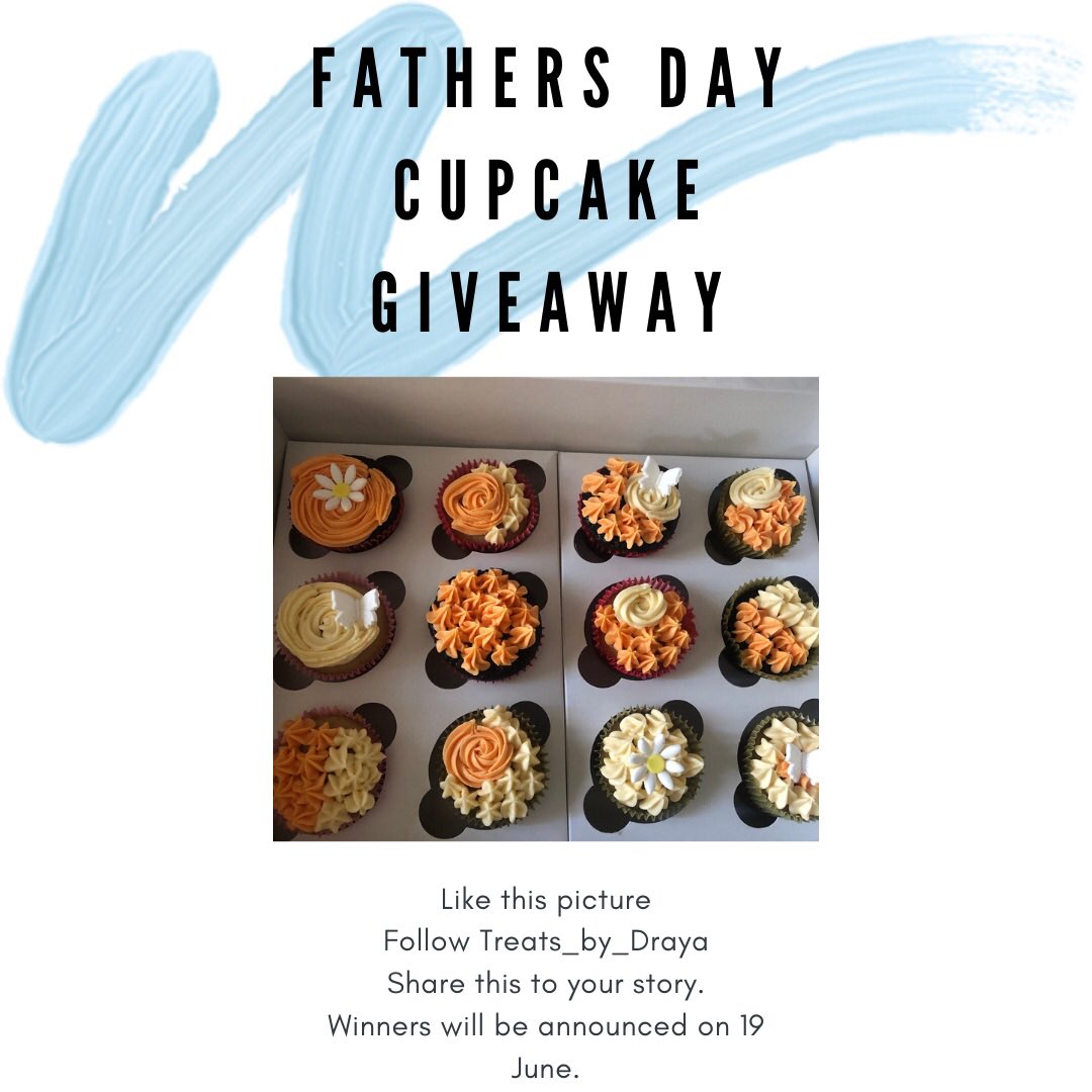 WIN BIG ✨‼️

If you’re here on twitter and would like to win the Father’s Day cupcakes please like and RT this tweet. 

Winners will be announced this Thursday 💃🏾