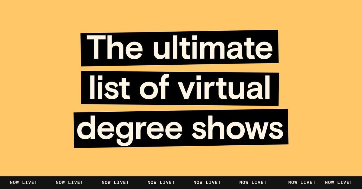 Gutted to miss out on this year's degree shows? Lecture in Progress has compiled a handy guide to all the virtual events > bit.ly/2XX5IrH