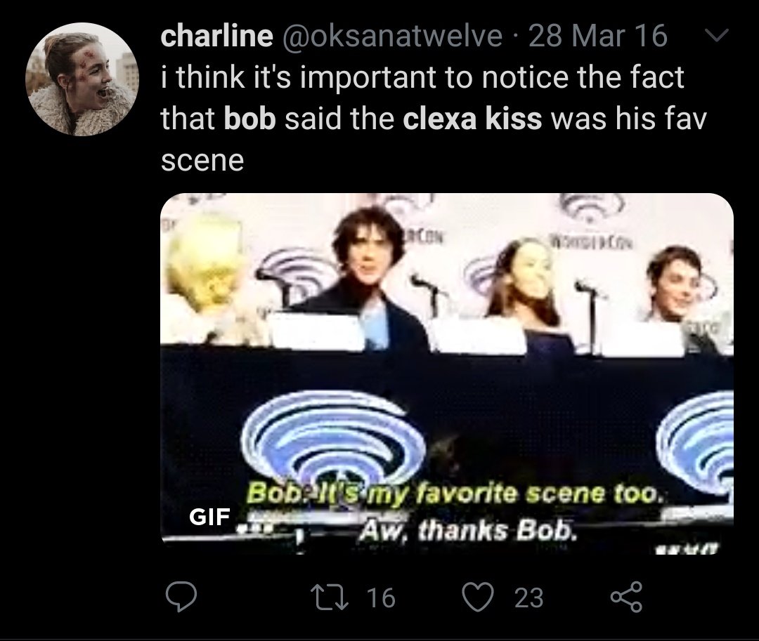 receipts of bob sexualizing Clexa