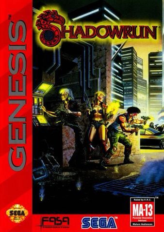 GameTradeGregg's tweet photo. My first RPG was Shadowrun for the Sega Genesis. Still a top 10 all time game for me. #myfirstrpg https://t.co/ckuqk5AT4t