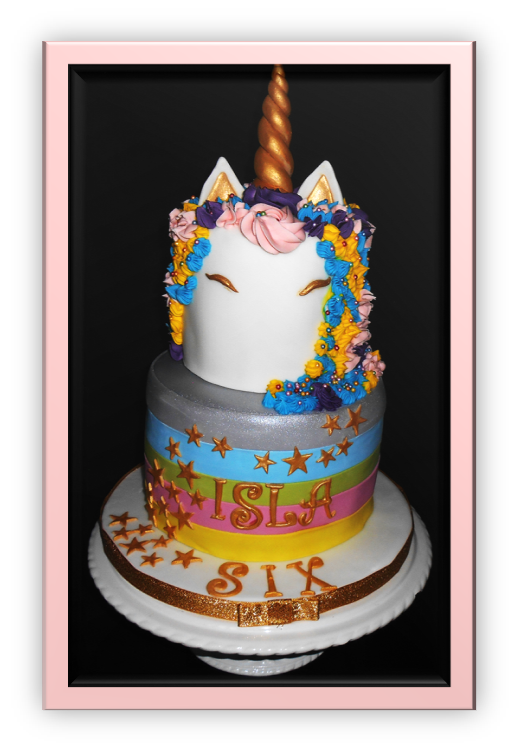 unicorn and rainbow cake