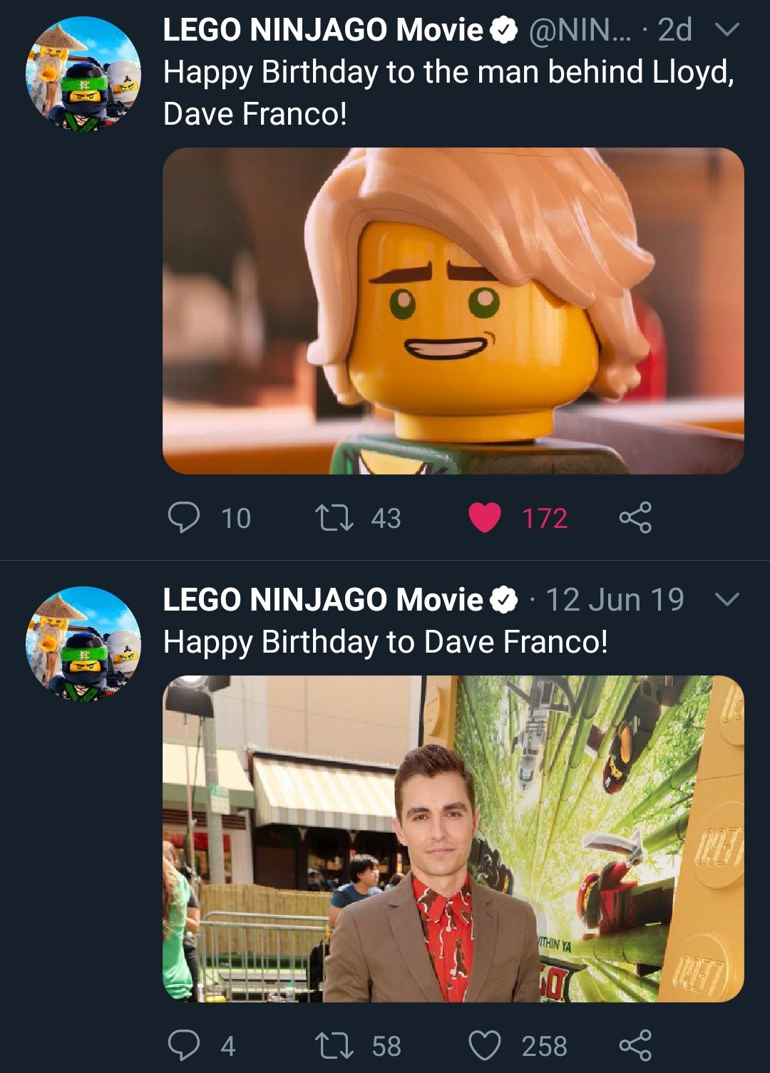 They should change the page name to \"Happy Birthday to Dave Franco\" 