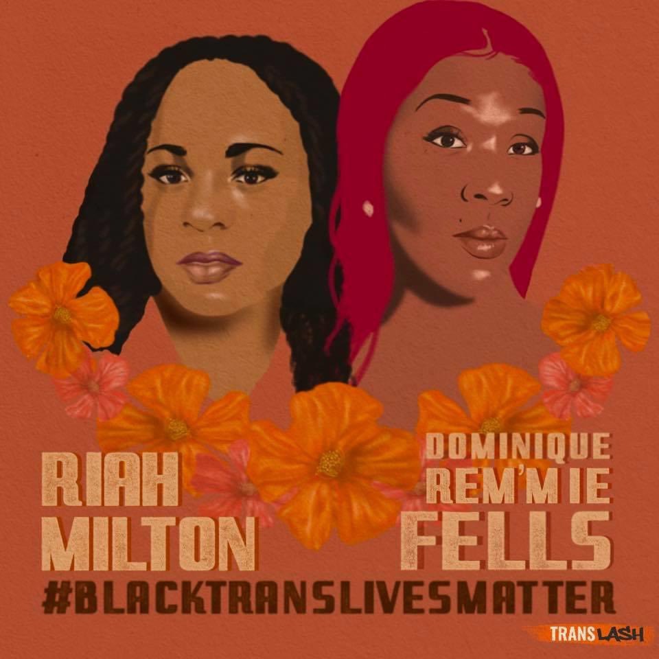 imarajones's tweet photo. Everyday we must #SayHerName #DominqueFells #RiahMilton. #BlackLivesMatter #BlackTransLivesMatter #BLM #DominiqueRemmieFells #TransLash Artist: @PRISMA_HOE @translashmedia https://t.co/7OxWJjT3e0