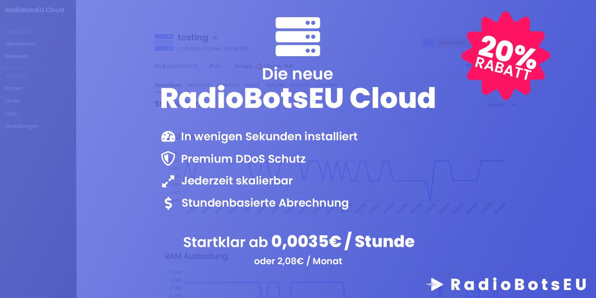 Die neue RadioBotsEU Cloud ist nun öffentlich!

Leistungsstarke Server in wenigen Sekunden erstellen, verwalten und skalieren und aktuell von 20% Rabatt profitieren!💰

👉Bereits ab 2,08€ / Monat in der Cloud mit hochwertigen DDoS Schutz starten: radiobots.eu/de/cloud/cloud…